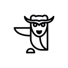 Owl icon or logo design isolated sign symbol vector illustration. A collection of high quality black line style vector icons