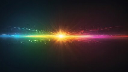 heavy lens flare light leak chromatic aberration overlay effect isolated on transparent background