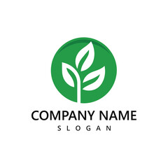 Garden logo template farm logo using Leaf illustration