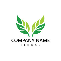 Garden logo template farm logo using Leaf illustration