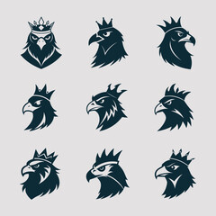 Majestic Osprey King Silhouette Icon's