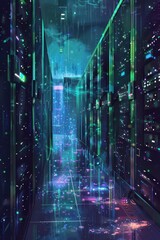 Fototapeta premium server room background resources 