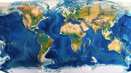Currents. Ocean Currents Map: Earth's Surface Movement in Pacific and Gulf Stream