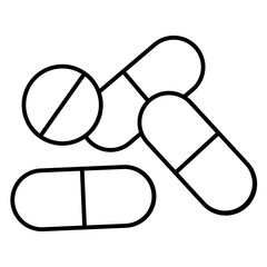 Pills capsule icon. Medical tablet vector illustration on isolated background. Healthcare drug sign business concept.