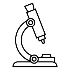 microscope icon on white background