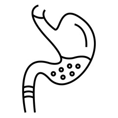 Stomach icon medical symbol. 