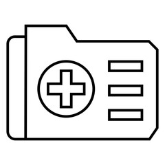 Health Record Folder Icon Vector Illustration Logo Template, can be used for many purposes