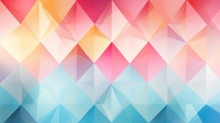 Obraz premium Pastel Geometric Pattern with Light Blue, Soft Yellow, and Pink Diamonds - Modern Illustration Design