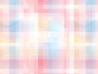 Serene Pastel Plaid Background in Soft Pink, Blue, and Yellow Hues | Digital Illustration of Classic and Calming Design