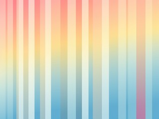 Obraz premium Serene Pastel Stripes in Yellow, Blue, and Pink - Calming Digital Illustration Design