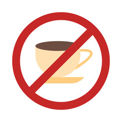 No Caffeine Flat Icon Design