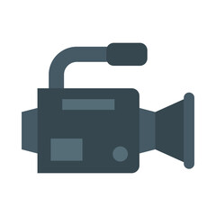 Video Camera Flat Icon Design