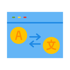 Translator Flat Icon Design