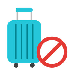 No Travelling Flat Icon Design