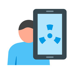 Internet Addiction Flat Icon Design
