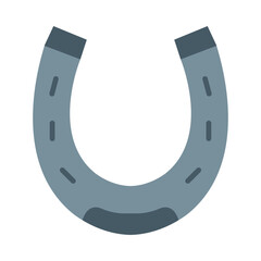 Horseshoe Flat Icon Design