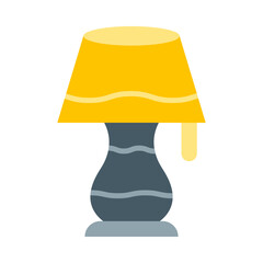 Table Lamp Flat Icon Design