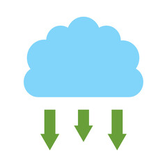 Precipitation Flat Icon Design