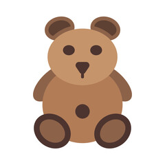 Teddy Bear Flat Icon Design