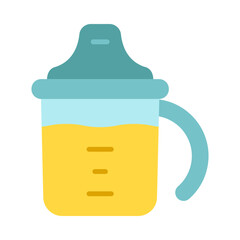 Sippy Cup Flat Icon Design