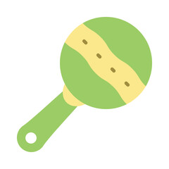 Rattle Flat Icon Design