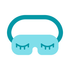 Sleep Mask Flat Icon Design