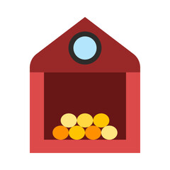 Bird Feeder Flat Icon Design