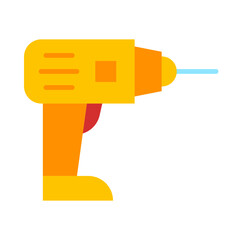 Drill Flat Icon Design