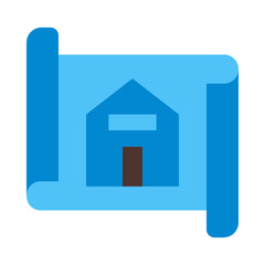 Blueprint Flat Icon Design