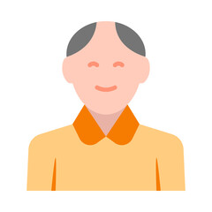 Elderly Flat Icon Design