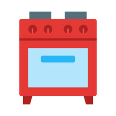 Electric Stove Flat Icon Design