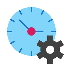 Time Management Flat Icon Design