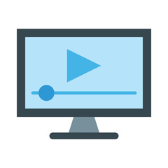 Video Flat Icon Design