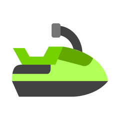 Jet Ski Flat Icon Design