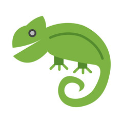 Chameleon Flat Icon Design