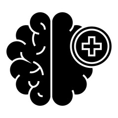Human brain icon vector