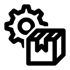 manufacturing, product, goods, manufactory, engineering, production outline icon