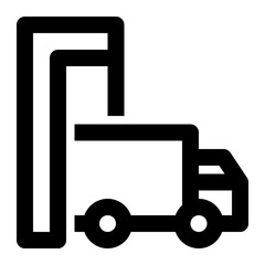 loading dock, loading bay, unloading, loading goods, logistics, terminal outline icon