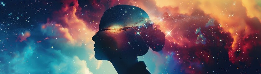 a robot in a futuristic setting with vibrant lights