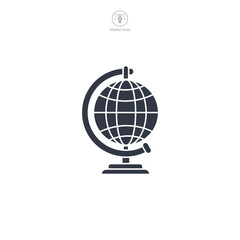 Globe Icon symbol vector illustration isolated on white background