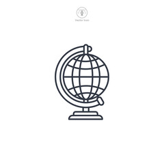 Globe Icon symbol vector illustration isolated on white background