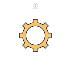 Gear Icon symbol vector illustration isolated on white background