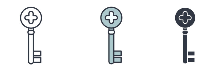 Key Icon symbol vector illustration isolated on white background