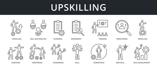 Upskilling Icon Set
