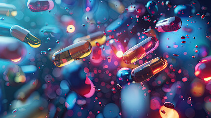 Naklejka premium background with bubbles