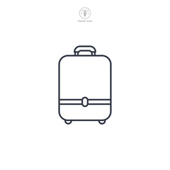 Suitcase Icon symbol vector illustration isolated on white background