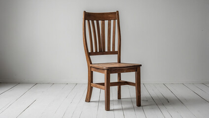 image minimalist wooden chair white background 5