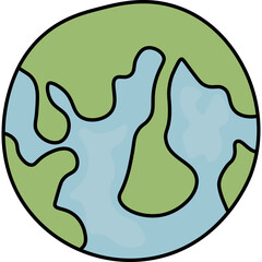 Hand drawn Earth
