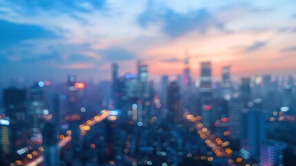 Fototapeta premium Total blurred modern city skyline background