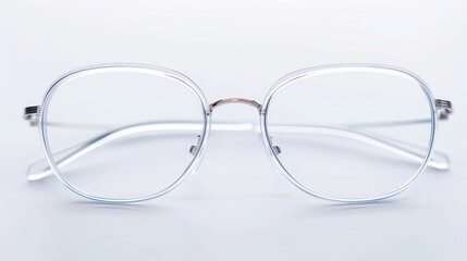 Stunning Silver Wire-Frames Glasses with Blue Lenses in Monochromatic Composition